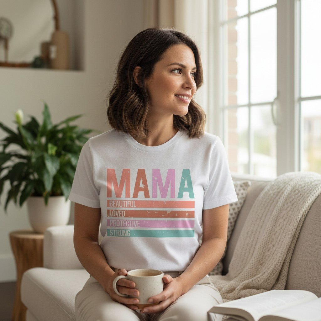 Minimalist Mama Graphic T-Shirt 100% Cotton Women's Casual Mom Life Top
