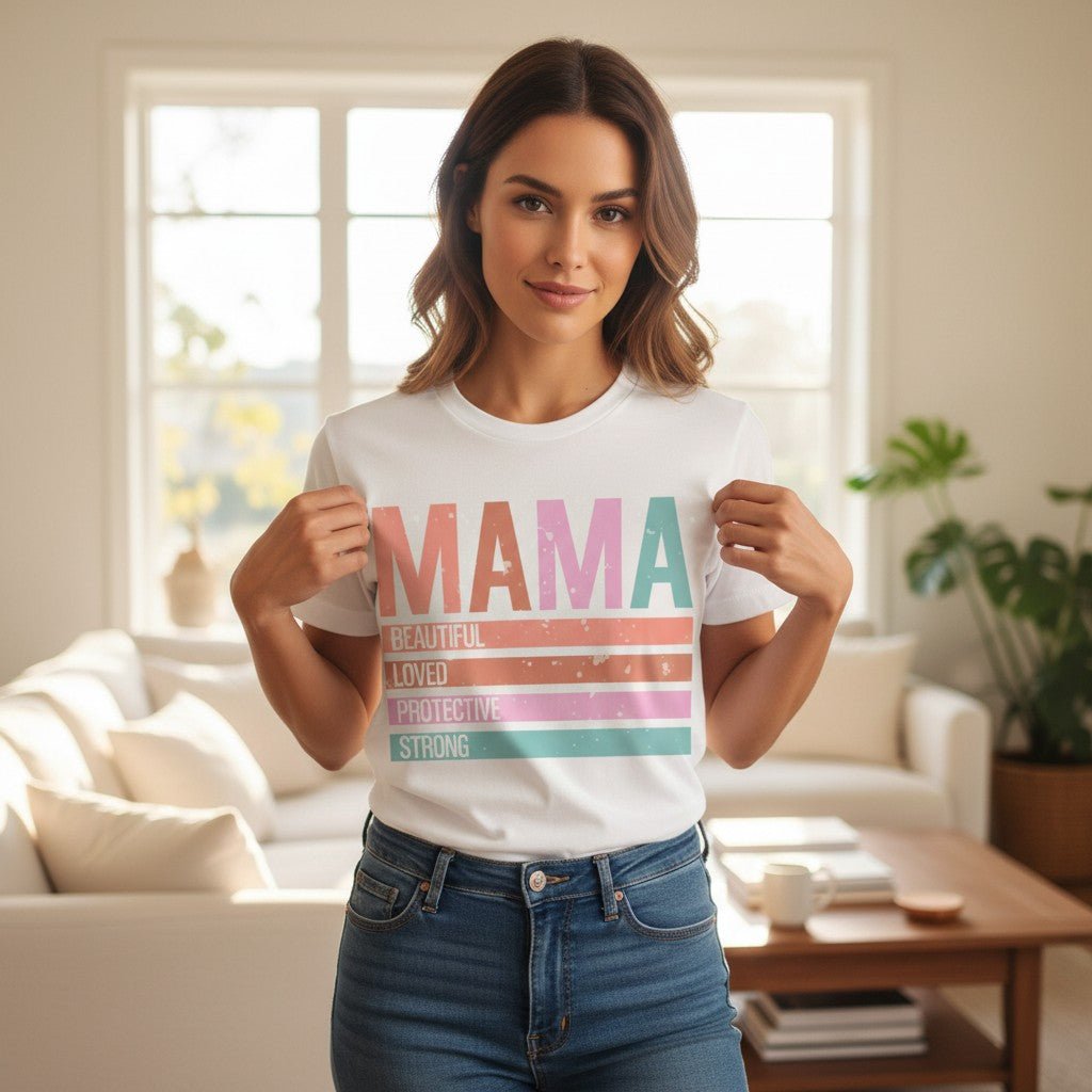 Minimalist Mama Graphic T-Shirt 100% Cotton Women's Casual Mom Life Top