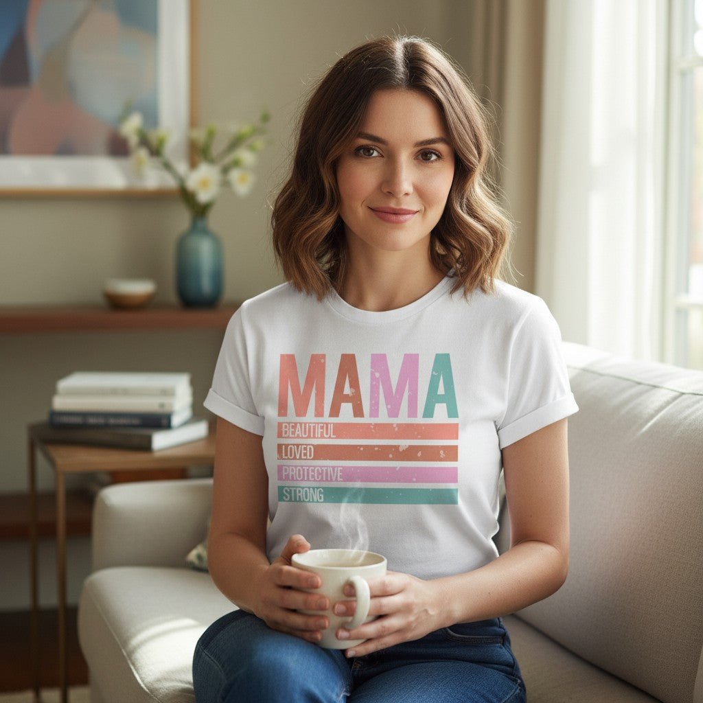 Minimalist Mama Graphic T-Shirt 100% Cotton Women's Casual Mom Life Top