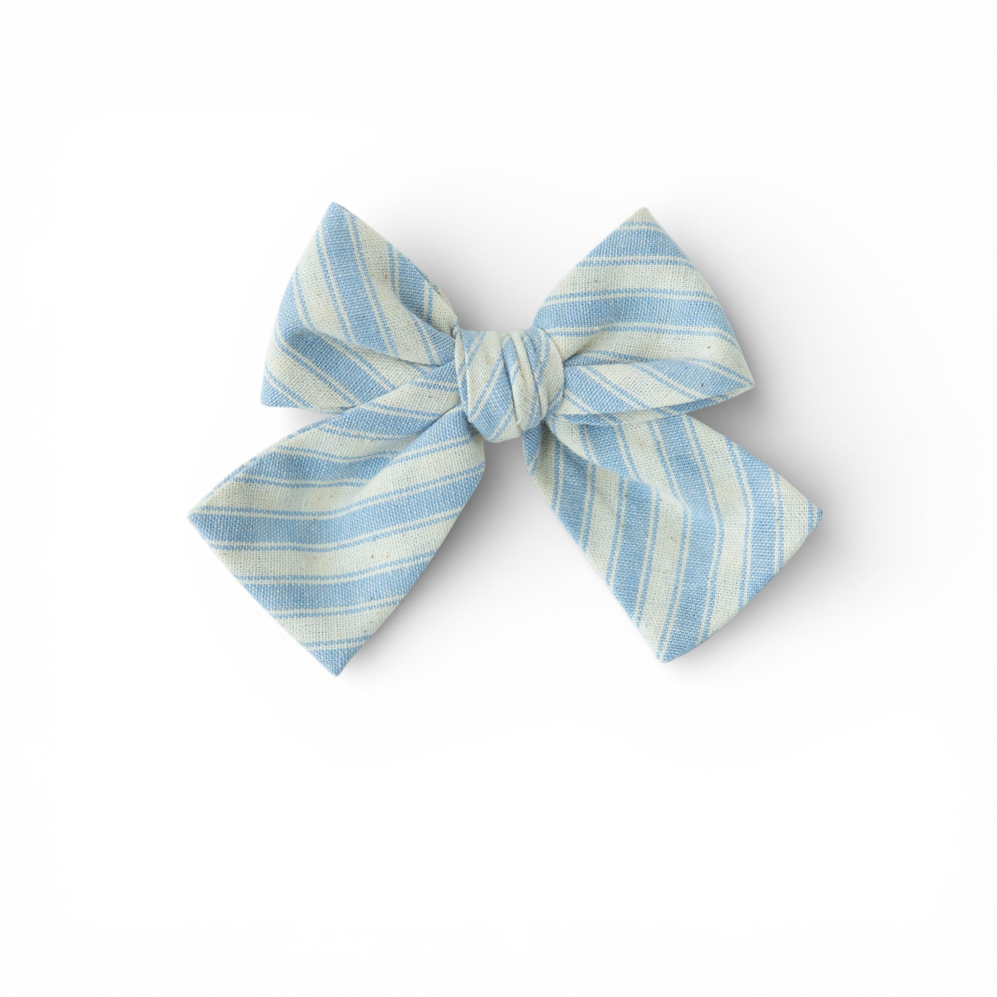 Robin Egg Stripe - Petite Hair Bow