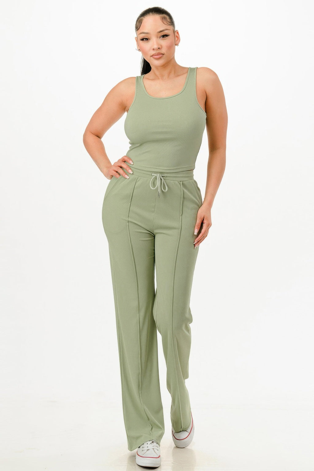 Everyday Ease Ribbed Tank & Pant Set