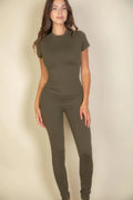 Essential Fit Short Sleeve Two-Piece Legging Set
