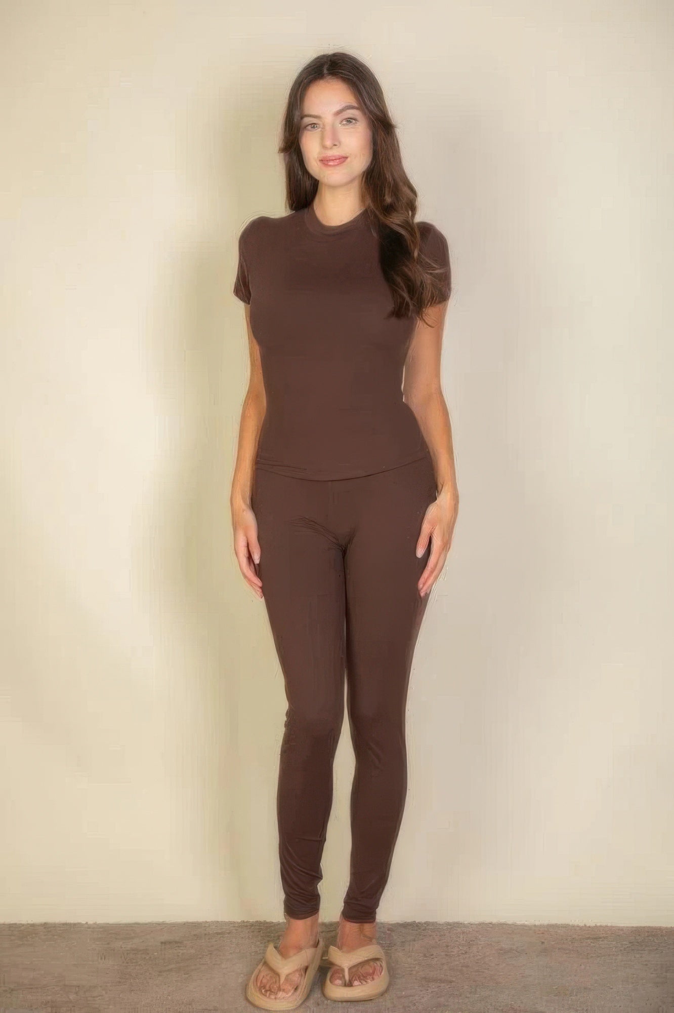 Essential Fit Short Sleeve Two-Piece Legging Set