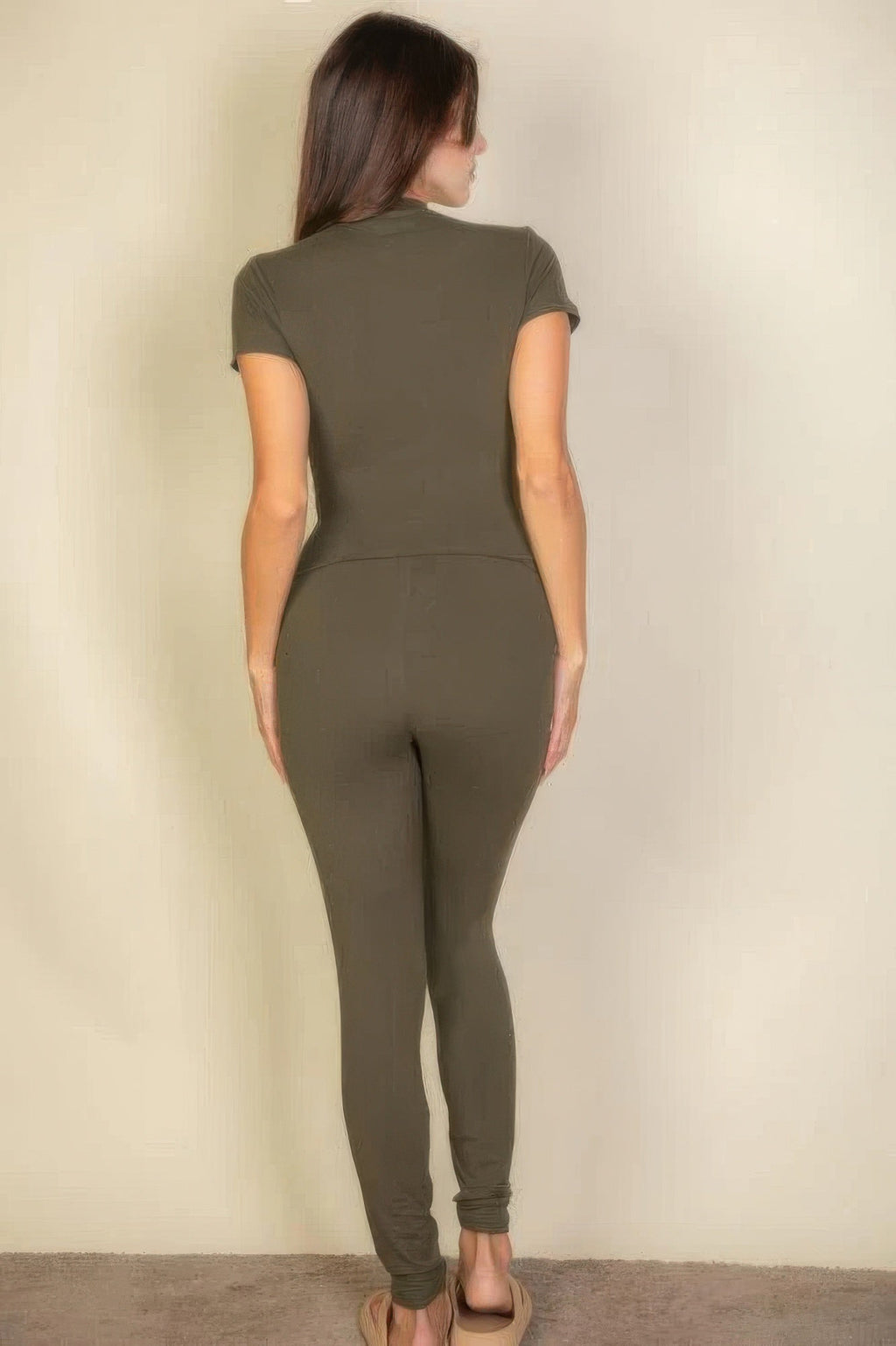Essential Fit Short Sleeve Two-Piece Legging Set