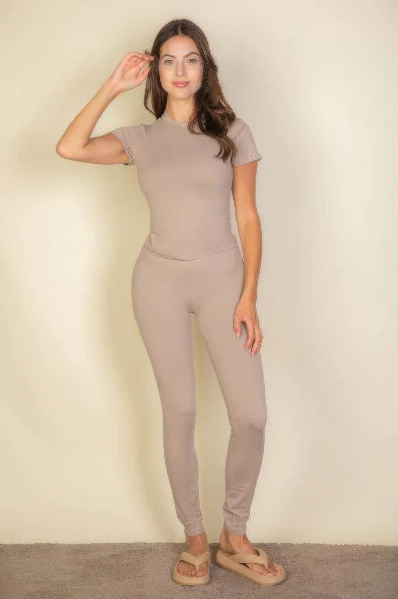 Essential Fit Short Sleeve Two-Piece Legging Set