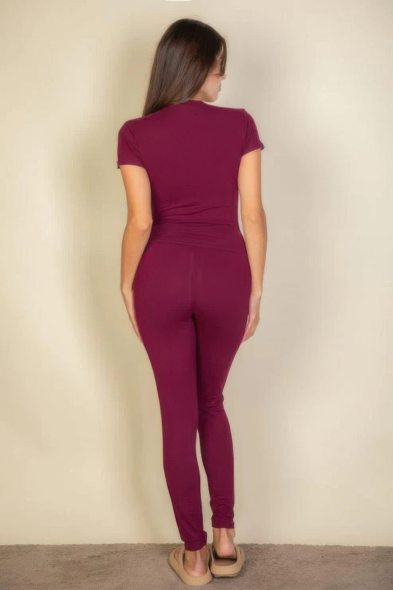Essential Fit Short Sleeve Two-Piece Legging Set