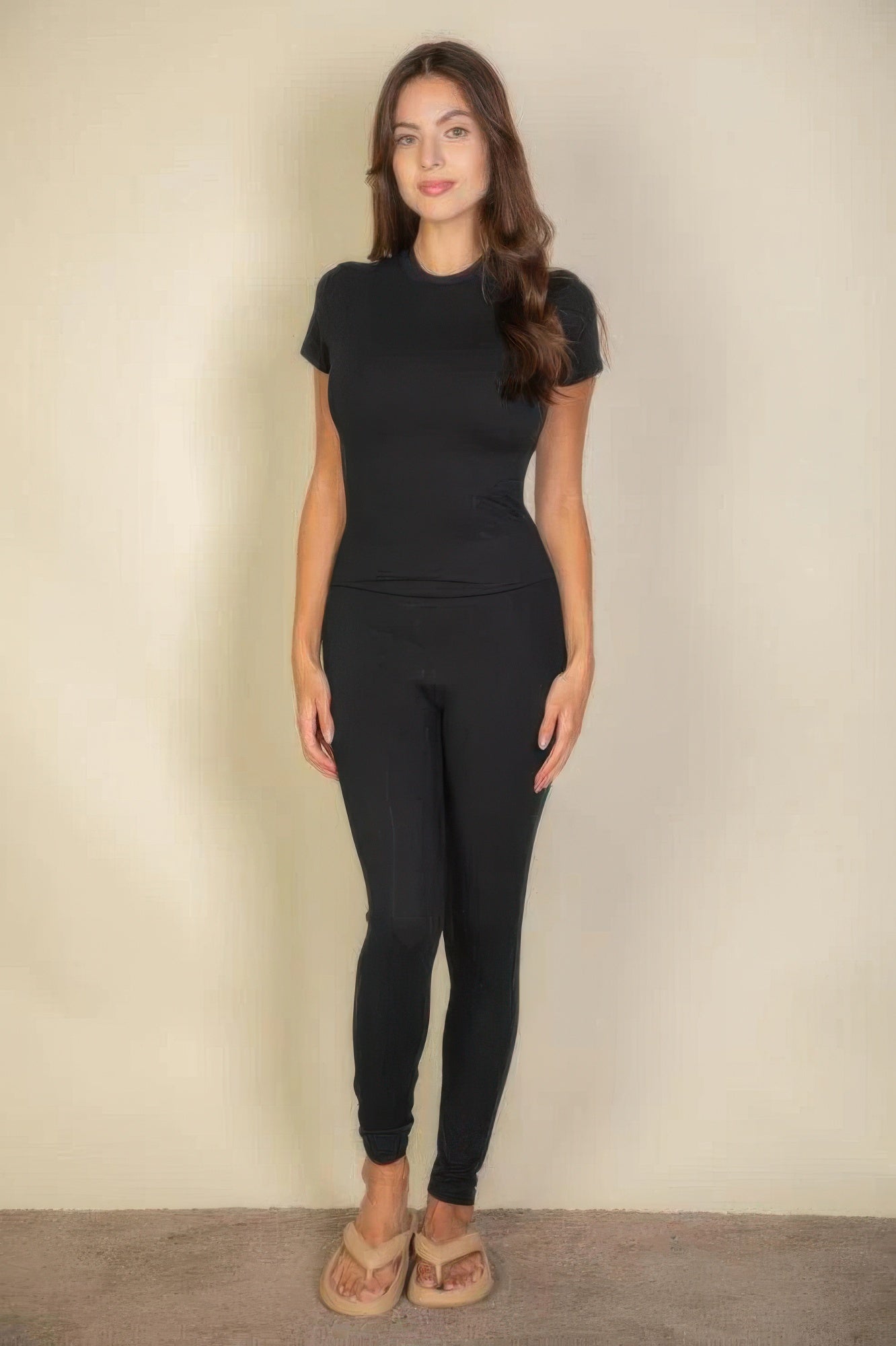 Essential Fit Short Sleeve Two-Piece Legging Set
