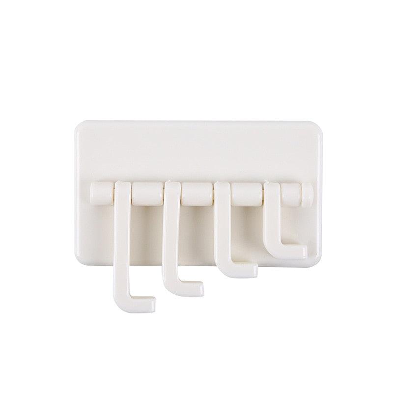 Rotating Hook Adhesive Creative Nordic Wall-mounted Bathroom Strong Hook Self Adhesive Kitchen Hanger Key Storage Home Organizer Domestic Suction Hooks Rotating Space Saving Hook Domestic Suction Hooks Rotating Space Saving Hook Stevvex
