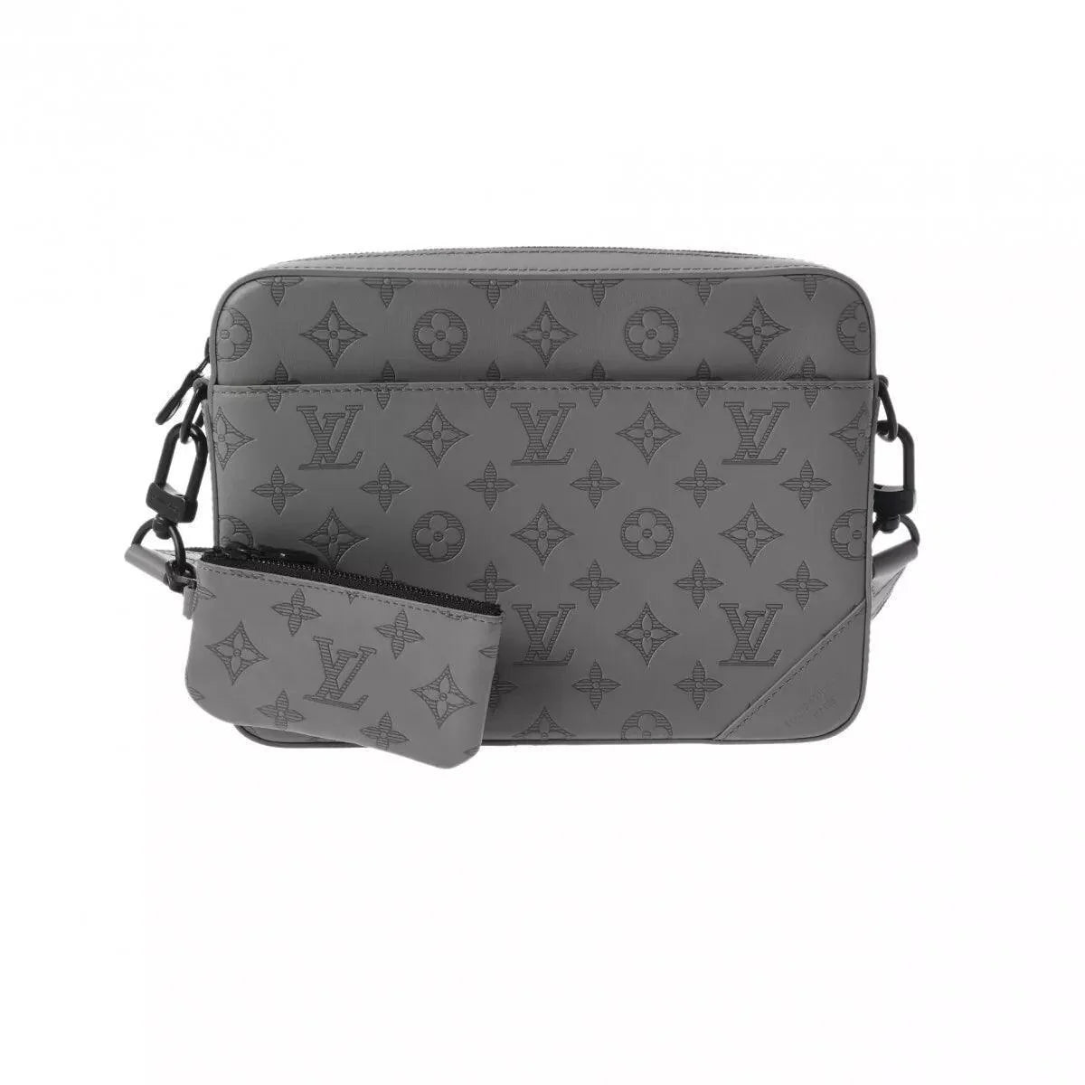 LOUIS VUITTON Monogram shadow Duo messenger Gray For Men Banlieue91