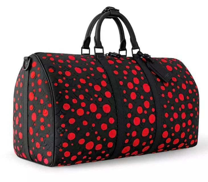 Louis Vuitton X YK Keepall 50 - Kusama Black with Red Spots Banlieue91
