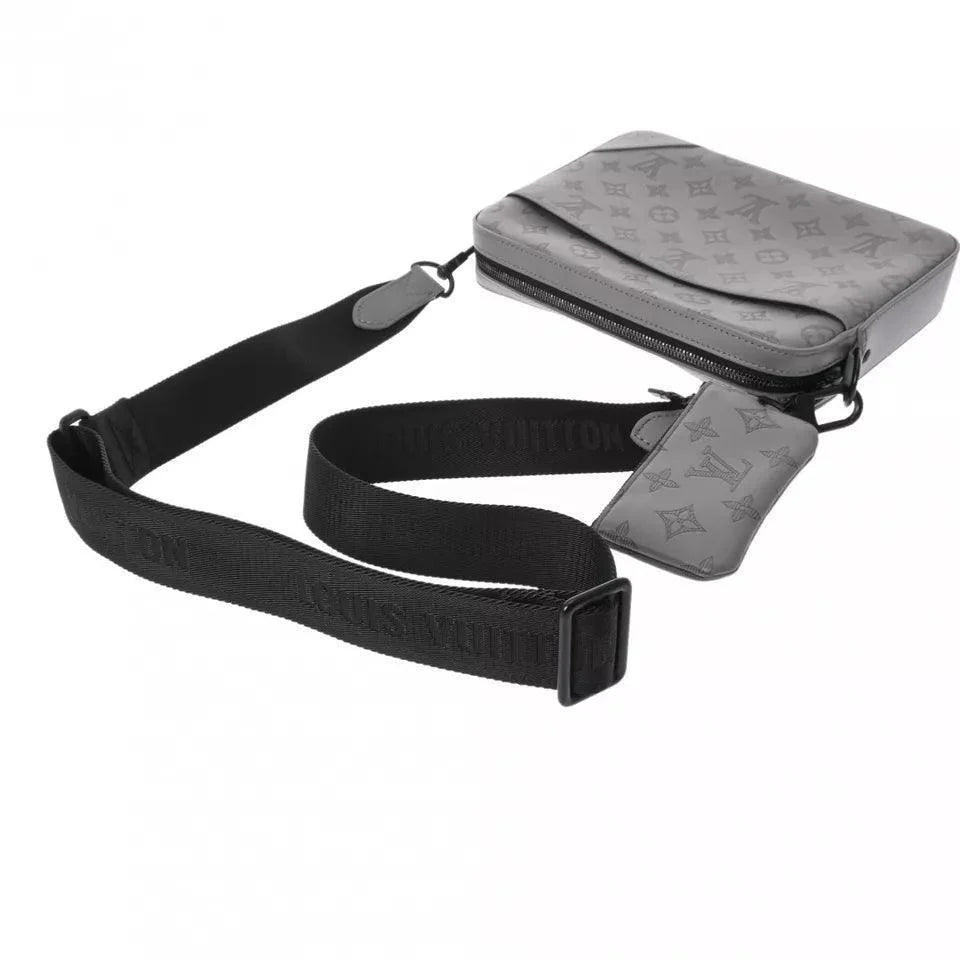 LOUIS VUITTON Monogram shadow Duo messenger Gray For Men Banlieue91