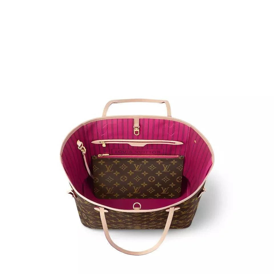 Louis Vuitton Neverfull MM Peony/Brown With Pouch Banlieue91