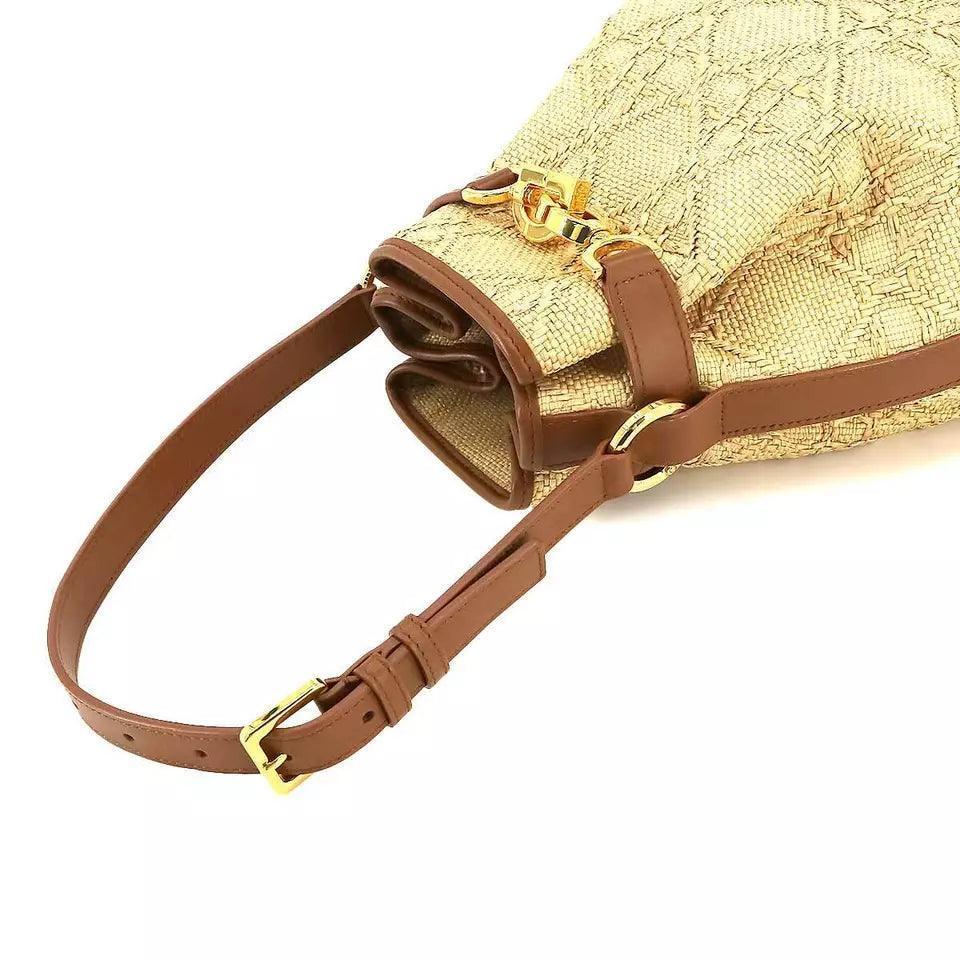 Chiristian Dior C'est Dior Bag Medium Hand Shoulder Bag Raffia Natural Banlieue91