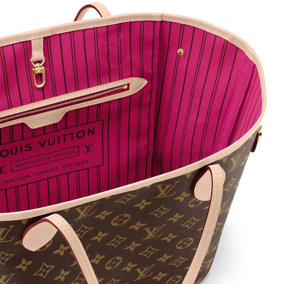 Louis Vuitton Neverfull MM Peony/Brown With Pouch Banlieue91