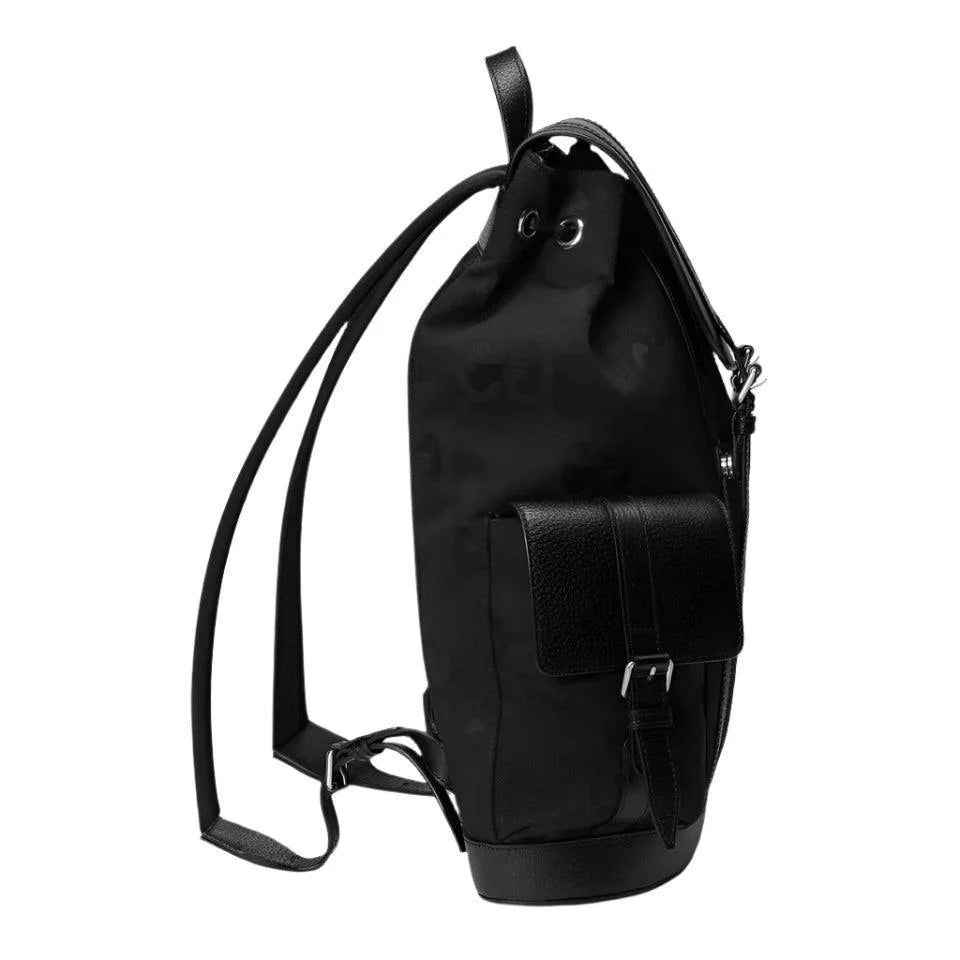 GUCCI BLACK SIGNATURE JUMBO GG CANVAS AND LEATHER BACKPACK Banlieue91