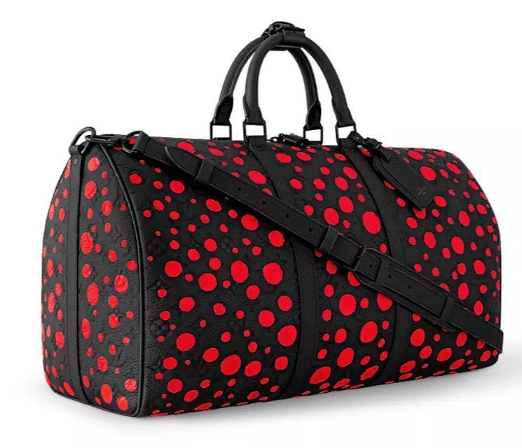 Louis Vuitton X YK Keepall 50 - Kusama Black with Red Spots Banlieue91