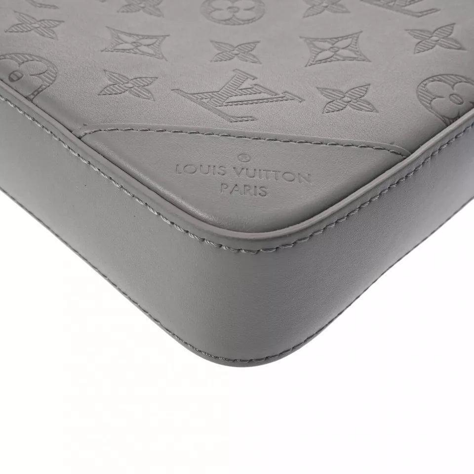 LOUIS VUITTON Monogram shadow Duo messenger Gray For Men Banlieue91