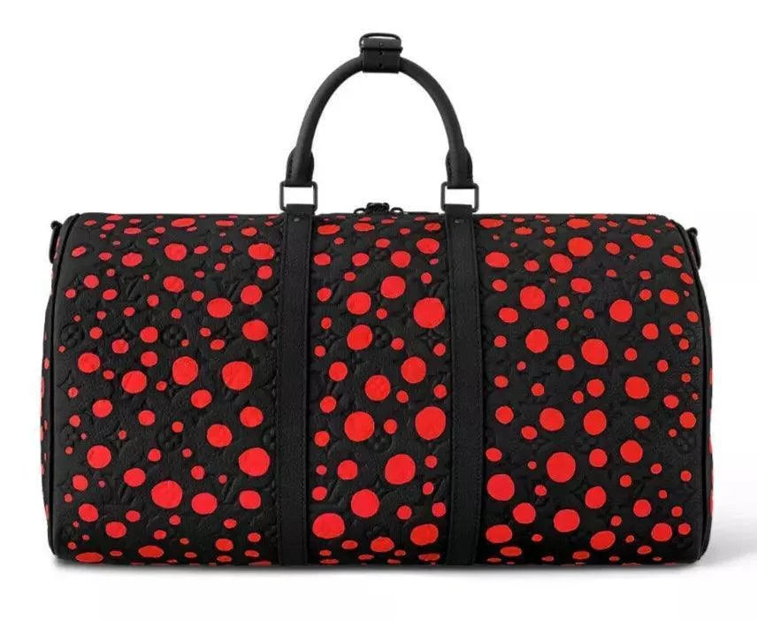 Louis Vuitton X YK Keepall 50 - Kusama Black with Red Spots Banlieue91