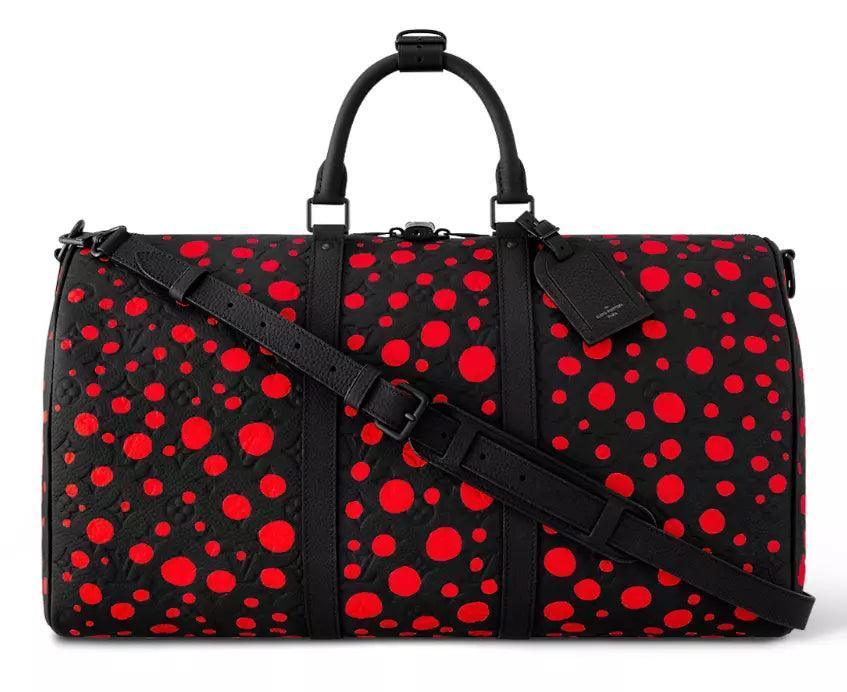 Louis Vuitton X YK Keepall 50 - Kusama Black with Red Spots Banlieue91