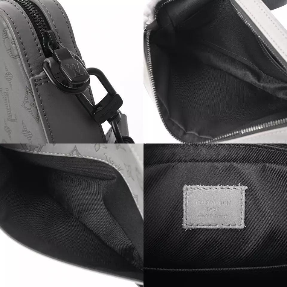 LOUIS VUITTON Monogram shadow Duo messenger Gray For Men Banlieue91
