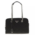 Prada Chain Shoulder Bag Quilted Black Nylon