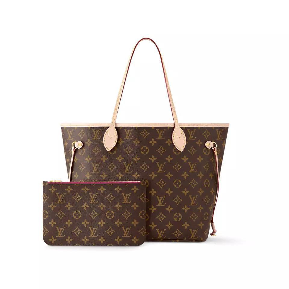 Louis Vuitton Neverfull MM Peony/Brown With Pouch Banlieue91