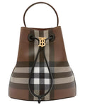 Burberry Check Drawstring Bucket Bag