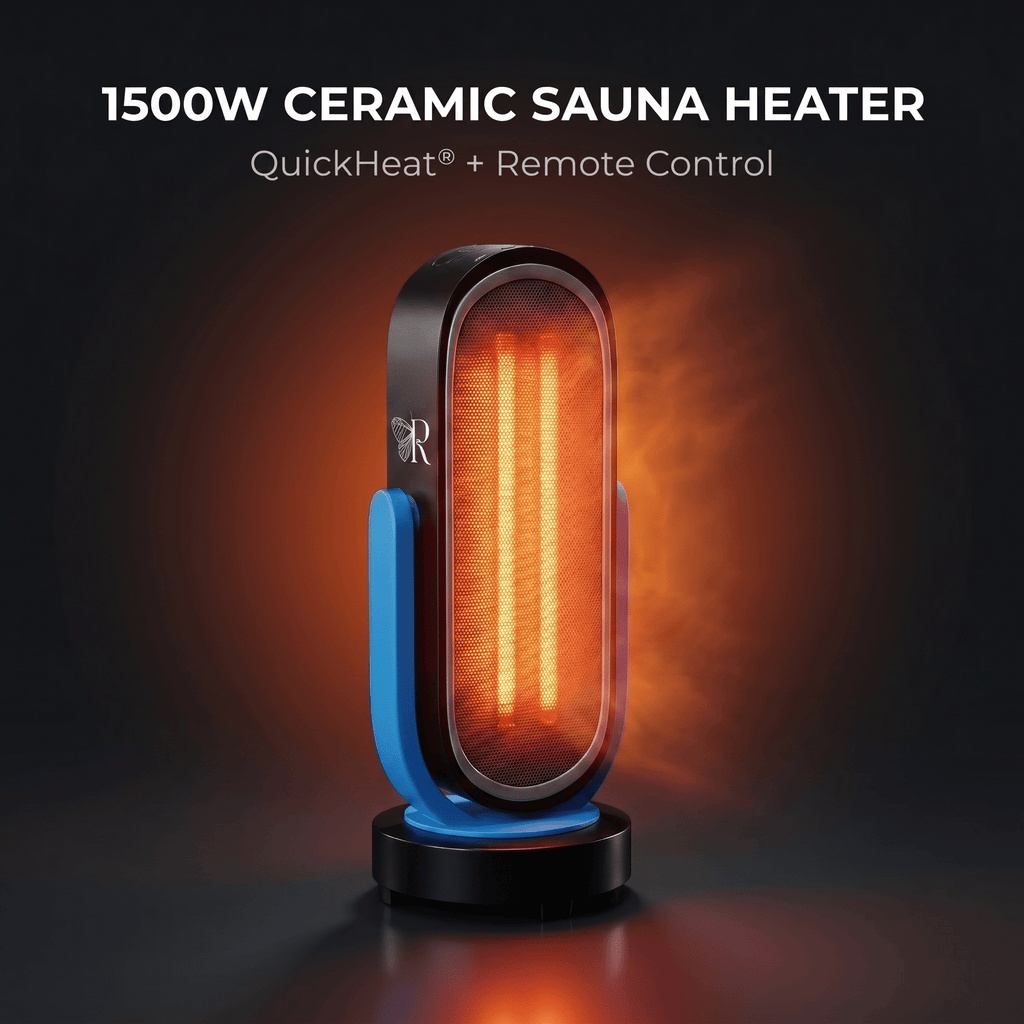 Sauna Heater – 1500W Ceramic Carbon QuickHeat® with Remote RevivPro