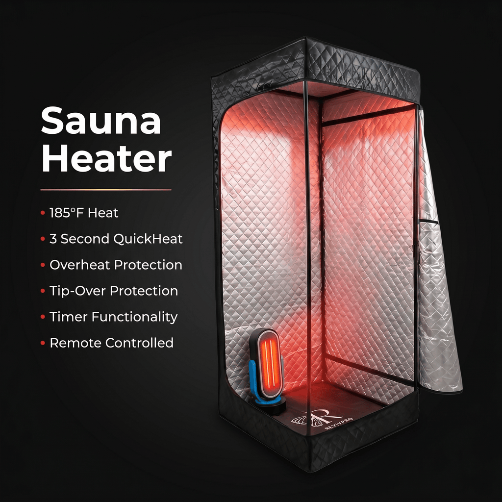 Sauna Heater – 1500W Ceramic Carbon QuickHeat® with Remote RevivPro