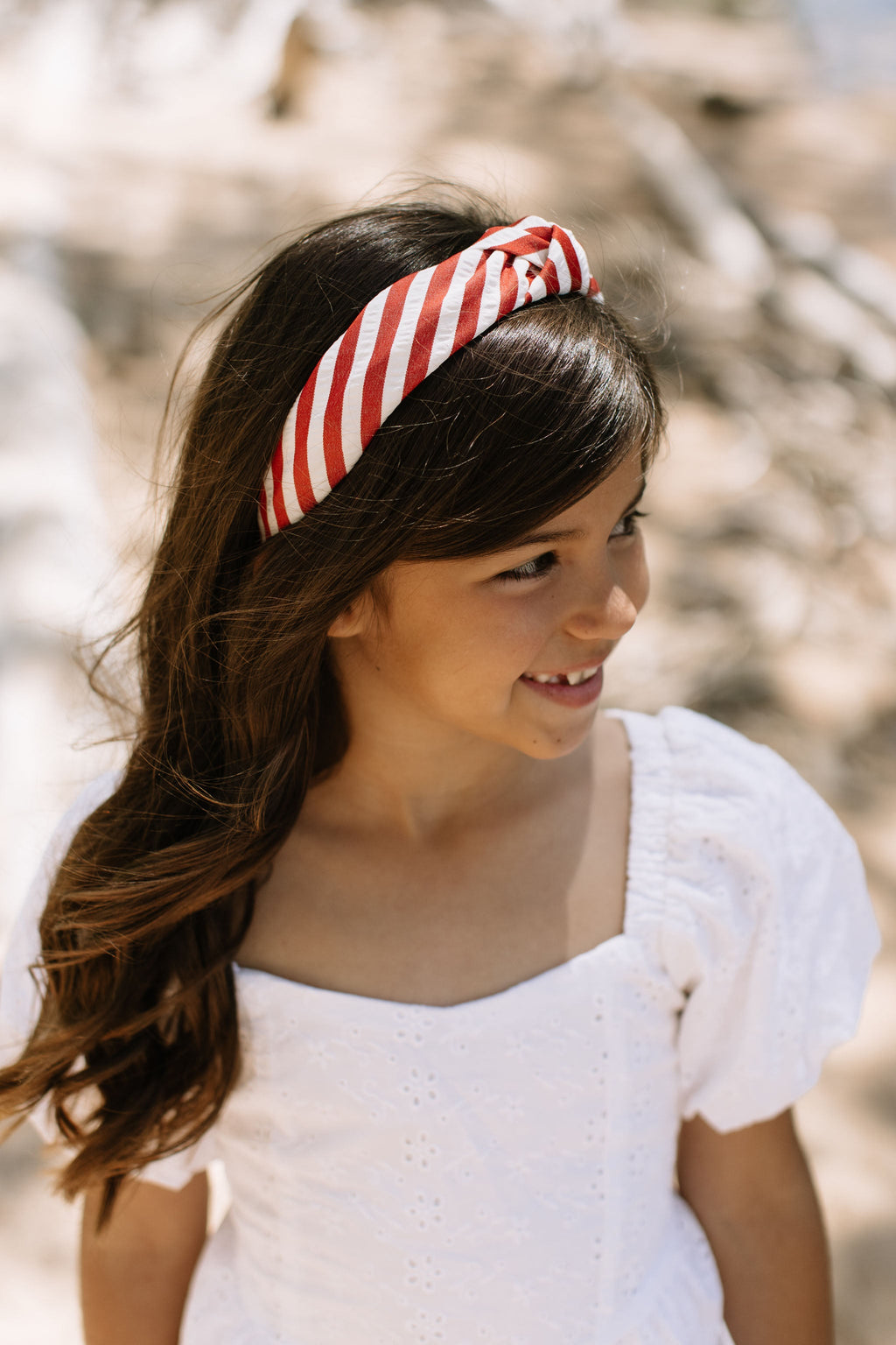 Scarlet Stripe Women's - Knotted Headband
