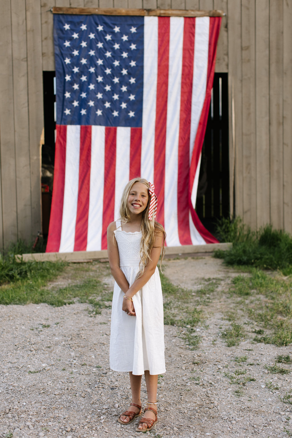 Scarlet Stripe - Lady Hair Bow