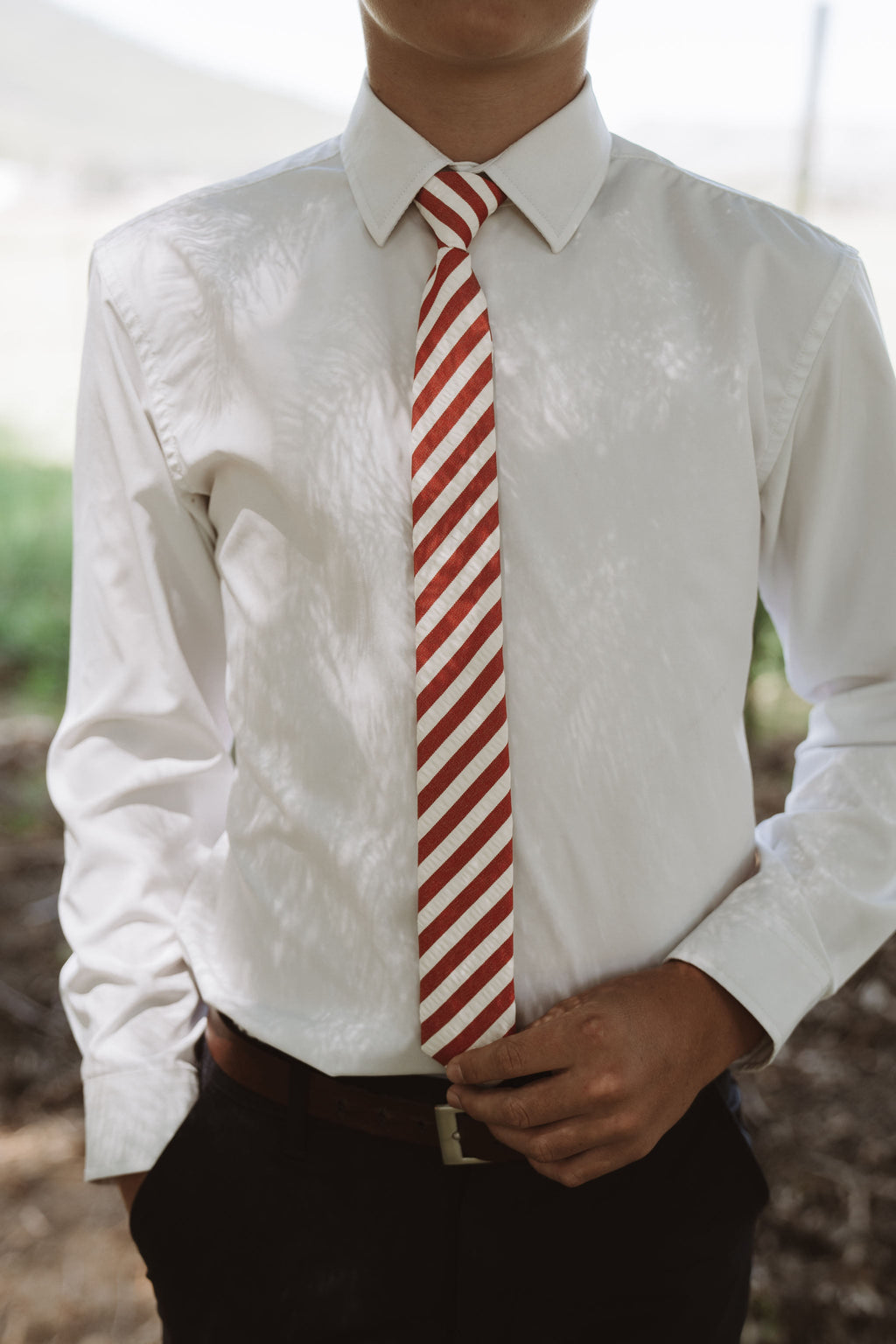 Scarlet Stripe - Youth Tie