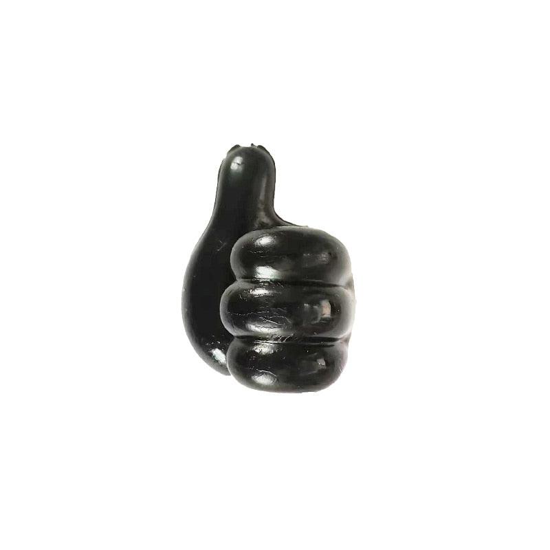 Self-Adhesive Wall Decoration Hook Creative Silicone Thumb Key Hanger Hook Home/Office Data Cable Clip Wire Desk Organizer Silicone Thumb Wall Hook Adhesive Thumb Multifunctional Clip Holder Stevvex