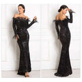 Sequin Burgundy Feather Fishtail Party Formal Dress