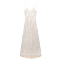 Silver Satin Metal Foil Printed Underwear Dress
