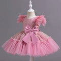 Silver Sequined Wedding Dress Tulle Skirt Summer
