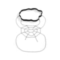 Silver Spiderweb Geometric Body Chain Jewelry Thigh Garter