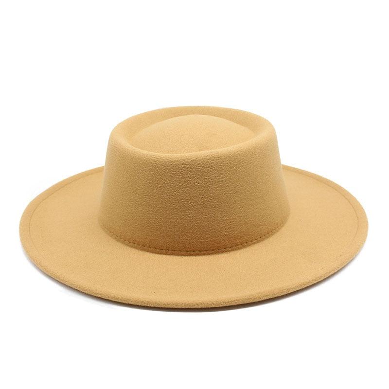Simple Classic Unisex Fedora Hats Men Women Wide Brim Wool Jazz Hats Elegant Fedoras Hat for Women Lady Wide Brim Autumn Winter Cap Vintage Style Dress Formal Hat For Various Occasions 56-58CM Stevvex