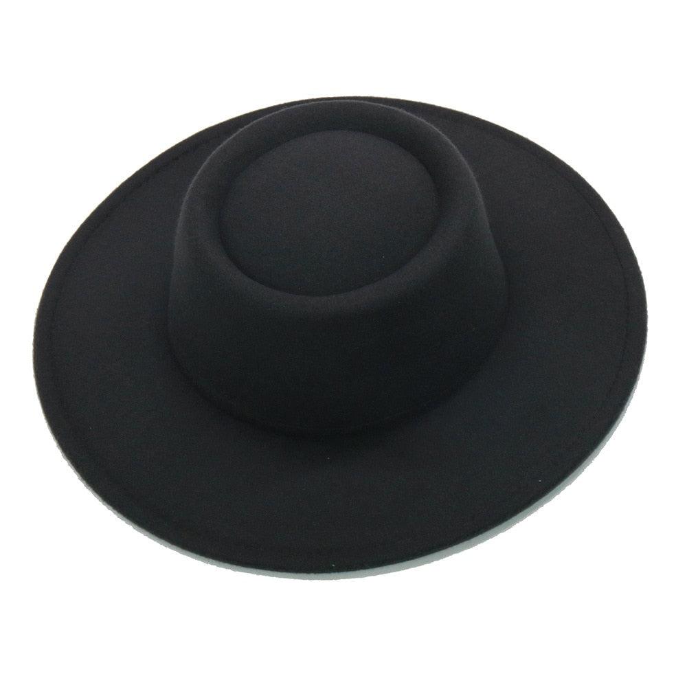 Simple Classic Unisex Fedora Hats Men Women Wide Brim Wool Jazz Hats Elegant Fedoras Hat for Women Lady Wide Brim Autumn Winter Cap Vintage Style Dress Formal Hat For Various Occasions 56-58CM Stevvex