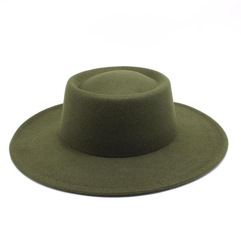 Simple Classic Unisex Fedora Hats Men Women Wide Brim Wool Jazz Hats Elegant Fedoras Hat for Women Lady Wide Brim Autumn Winter Cap Vintage Style Dress Formal Hat For Various Occasions 56-58CM Stevvex
