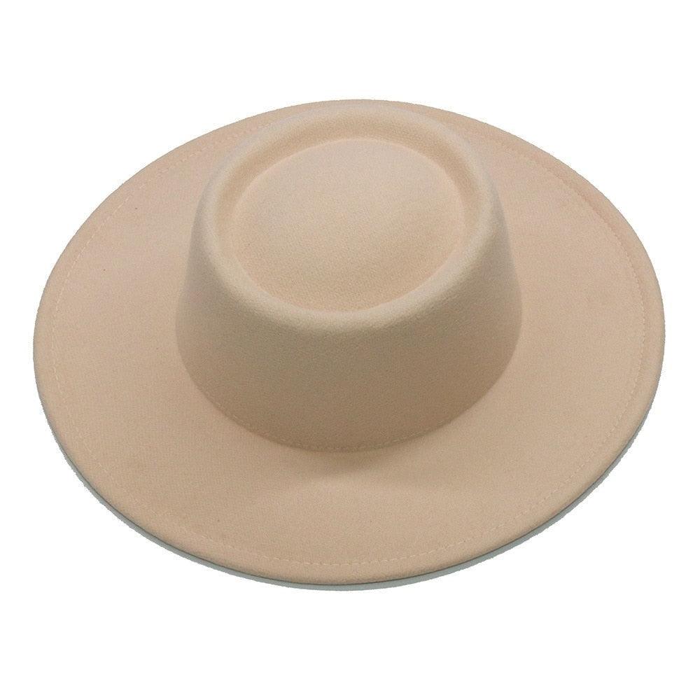 Simple Classic Unisex Fedora Hats Men Women Wide Brim Wool Jazz Hats Elegant Fedoras Hat for Women Lady Wide Brim Autumn Winter Cap Vintage Style Dress Formal Hat For Various Occasions 56-58CM Stevvex