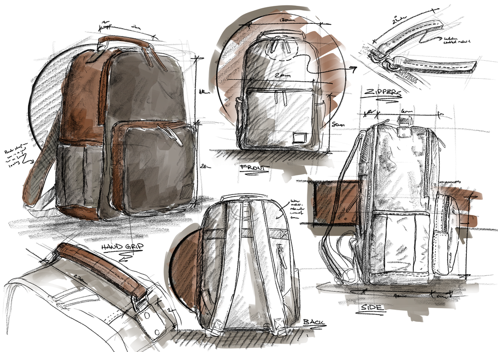 25L Traveler Canvas Backpack Kodiak Leather
