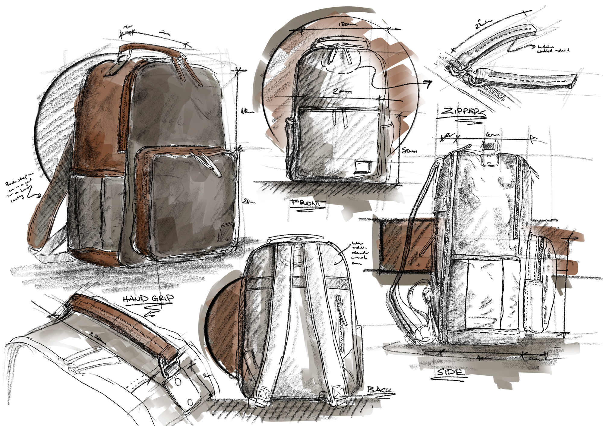 25L Traveler Canvas Backpack Kodiak Leather