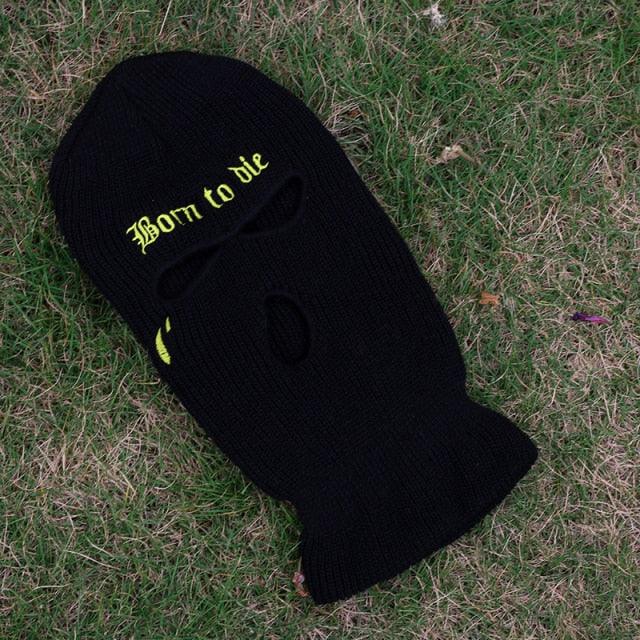 Ski Mask Knitted Face Cover Winter Balaclava Full Face Mask for Outdoor Sports 3 Hole Balaclava Party Mask Limited Embroidery Knit Hat Full Face Cover Balaclava Hats Funny Party Embroidery Beanies Caps Hole Knitted Full Face Cover Stevvex