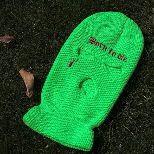 Ski Mask Knitted Face Cover Winter Balaclava Full Face Mask for Outdoor Sports 3 Hole Balaclava Party Mask Limited Embroidery Knit Hat Full Face Cover Balaclava Hats Funny Party Embroidery Beanies Caps Hole Knitted Full Face Cover Stevvex