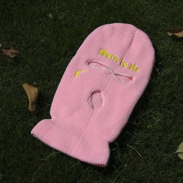 Ski Mask Knitted Face Cover Winter Balaclava Full Face Mask for Outdoor Sports 3 Hole Balaclava Party Mask Limited Embroidery Knit Hat Full Face Cover Balaclava Hats Funny Party Embroidery Beanies Caps Hole Knitted Full Face Cover Stevvex