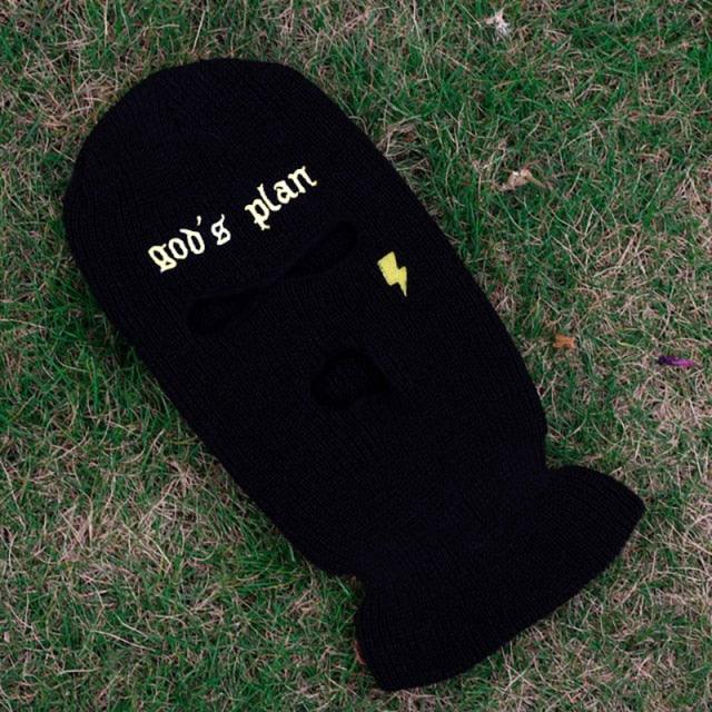 Ski Mask Knitted Face Cover Winter Balaclava Full Face Mask for Outdoor Sports 3 Hole Balaclava Party Mask Limited Embroidery Knit Hat Full Face Cover Balaclava Hats Funny Party Embroidery Beanies Caps Hole Knitted Full Face Cover Stevvex