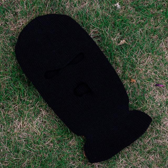 Ski Mask Knitted Face Cover Winter Balaclava Full Face Mask for Outdoor Sports 3 Hole Balaclava Party Mask Limited Embroidery Knit Hat Full Face Cover Balaclava Hats Funny Party Embroidery Beanies Caps Hole Knitted Full Face Cover Stevvex