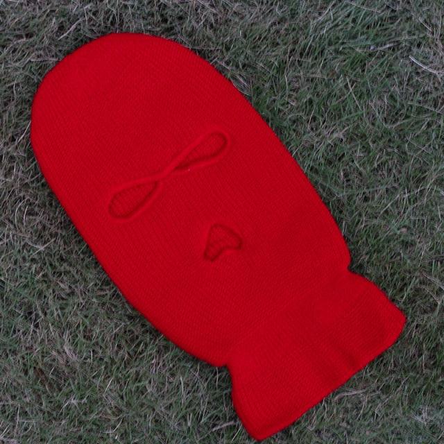 Ski Mask Knitted Face Cover Winter Balaclava Full Face Mask for Outdoor Sports 3 Hole Balaclava Party Mask Limited Embroidery Knit Hat Full Face Cover Balaclava Hats Funny Party Embroidery Beanies Caps Hole Knitted Full Face Cover Stevvex