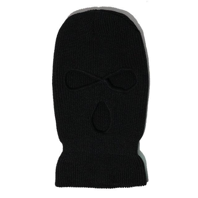 Ski Mask Knitted Face Cover Winter Balaclava Full Face Mask for Winter Outdoor Sports Winter Three 3 Hole Balaclava Knit Hat Ski Mask 3-Hole Knit Hat Full Face Cover Balaclava Hats Funny Party Embroidery Beanies Caps Hole Knitted Full Face Cover Stevvex